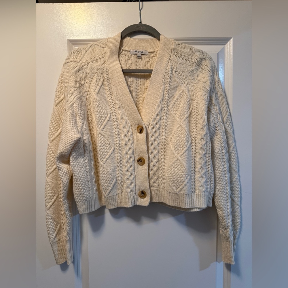 Madewell Cardigan in Cream, size Small